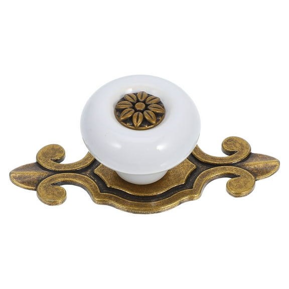 OUNONA Vintage Door Knob Handles Zinc Alloy Cabinet Handle Retro Ceramic Knobs Drawer Pulls Handle for Kitchen Wardrobe Furniture Hardware