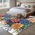 thumbnail image 4 of 6'x9' Area Rugs, Colorful Summer Succulents Indoor Outdoor Area Rug for Living Room Bedroom, Spring Floral Watercolor Washable Bathroom Rugs Kitchen Floor Carpet Mats Home Decor Aesthetic, 4 of 8