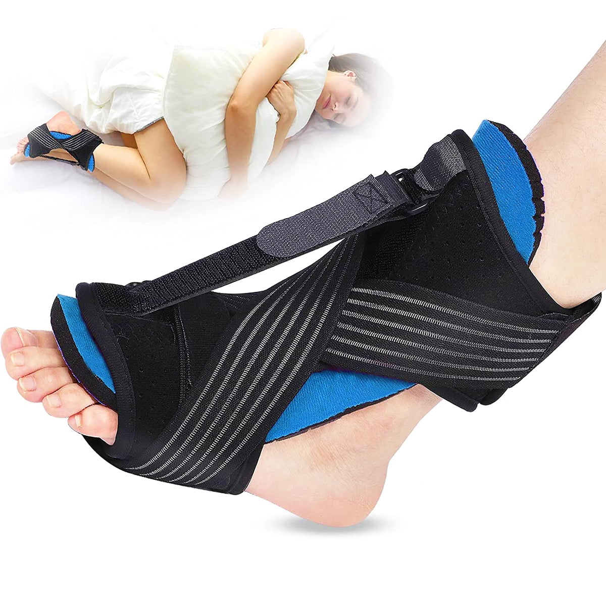 Plantar Fasciitis Night Splint - Achilles Tendonitis Night Splint Adjustable Foot Drop Boot for Both Feet, Foot Brace Effective Relief from Plantar Fasciitis Pain