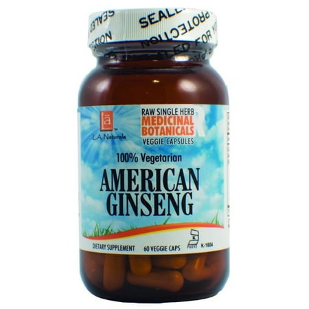 L A Naturals ginseng américain Raw Herb, 60 Ct