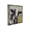 thumbnail image 4 of Stupell Industries Cow with Yellow Daisy Animals & Insects Painting Gray Floater Framed Canvas Art Print Wall Art, 25 x 25, 4 of 10