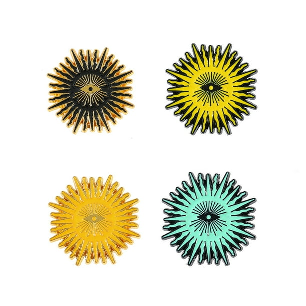 Set de broches de aleación con diseño de ojos de sol para blusa