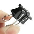 thumbnail image 2 of 20mm Metal Binder Paper Clip Desk Document for Home Office 24 Pcs Black, 2 of 2