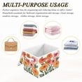 thumbnail image 6 of Yayeee Collapsible Cube Storage Bin with Lid Fabric Closet Decorative Basket with Handles, Hand Drawn Floral, 6 of 7