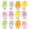 thumbnail image 1 of Miangastore 12pcs Mini Chicks Easter Mini Fluffy Chicks Plush Chicken Figures Easter Cake Decorations, 1 of 8