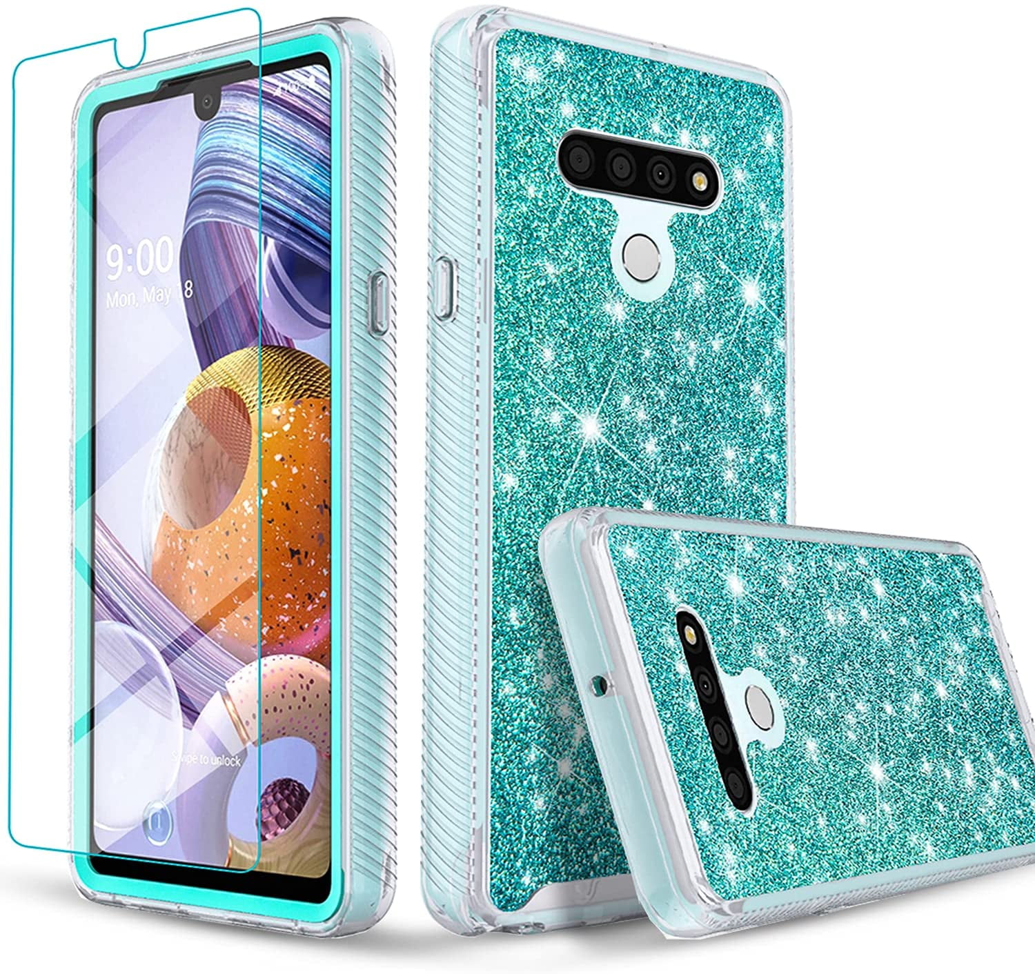 LG Stylo Case, [Not Fit LG Stylo 5] with [Tempered Glass Screen