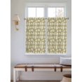thumbnail image 5 of Yellow White Leaves Tier Curtains 45 Inches Long, Spring Pastoral Rustic Botanical Window Treatment Curtain Drapes, Window Half Privacy Curtains for Bedroom Bathroom, 42"x45", 2 Panels, 5 of 7