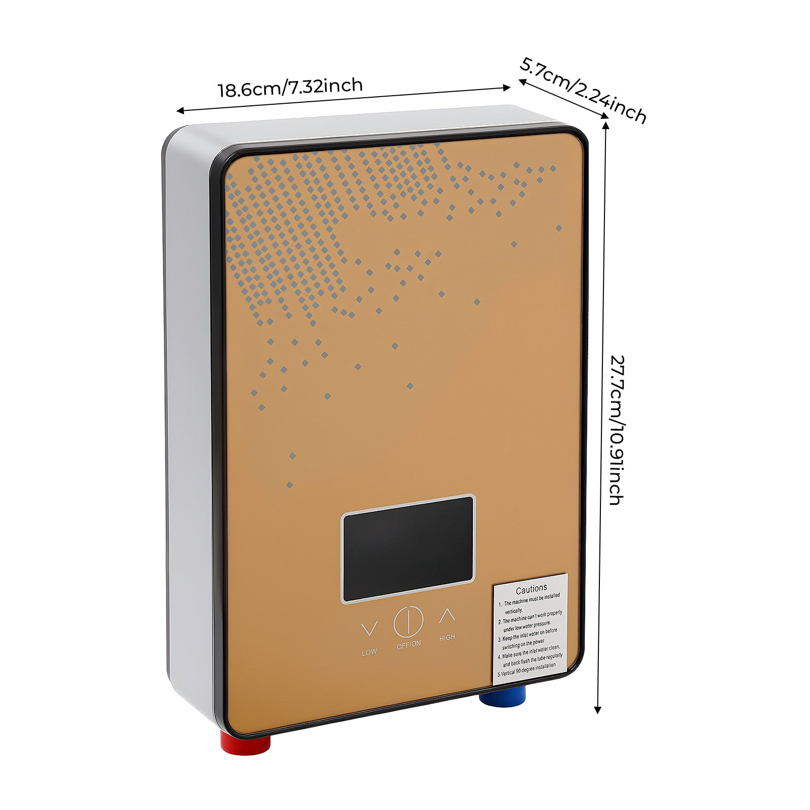 DUYIWAA Water Heater 110V 4500W Instant Electric Tankless Hot Water Heater On Demand Whole House LED Display