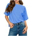 thumbnail image 1 of Camisetas Casuales de las Mujeres, Manga Corta Suelta, Cuello Redondo Casual Top para las Mujeres, 1 of 9