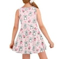 thumbnail image 2 of FOR U DESIGNS 9-10T Kids Girls Sleeveless Sundress Koala Strawberry A Line Dress Sunflower Casual Short Playwears Heart High Waistline Beach Summer Dresses for Teens, 2 of 6