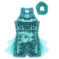 thumbnail image 3 of vastwit Girls Sequins Ballet Dance Letoards Jazz Latin Modern Ballroom Performance Costumes Light Blue 8, 3 of 7