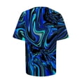 thumbnail image 5 of Fesfesfes Athletic Shirts Women Fashion Summer Sexy Printed Regular Women short Sleeves Round Neck V Neck Shirts Women L(US:8), 5 of 6