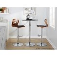 thumbnail image 3 of Folia Adjustable Bar Stool, Chrome Bar Stools, Bar Chairs, Swivel Bar Stools, Bar Stools Set of 2, 3 of 6