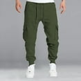 thumbnail image 2 of Mens Jogger Pants Mens Athletic Pants Men's Autumn And Winter Overalls Men's Pocket Pants Sports Casual Pants Cargo Pants, 2 of 6