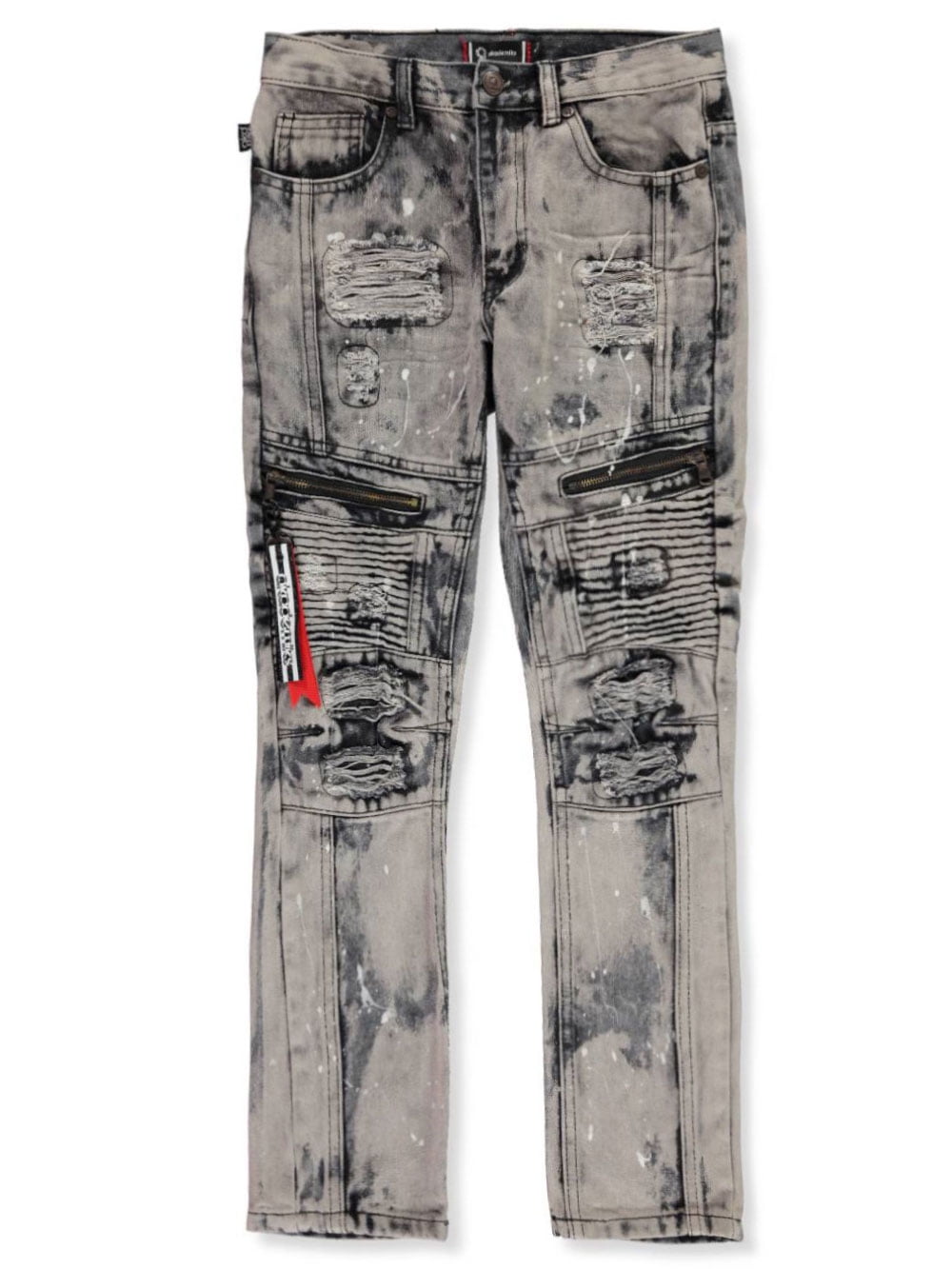 boys black moto jeans