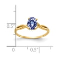 thumbnail image 5 of Auriga Fine Jewelry 14K Yellow Gold 7x5mm Oval Tanzanite Ring for Women Size-6, 5 of 5