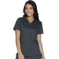 thumbnail image 3 of Cherokee Workwear Core Stretch Scrubs Top for Women V-Neck WW630, XS, Pewter, 3 of 6