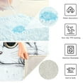 thumbnail image 3 of Yayeee Bath Rug for Bathroom Floor Non Slip Contour Fluffy Soft Absorbent Mat, 20"x24", White Cat, 3 of 7