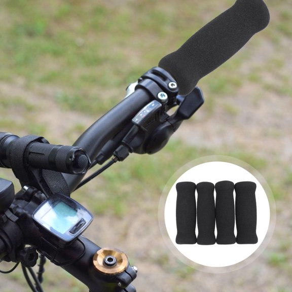 UPOUART 4Pcs Cycling Handlebar Covers Black Soft Material Heat Resistant Bike Handlebar Grips