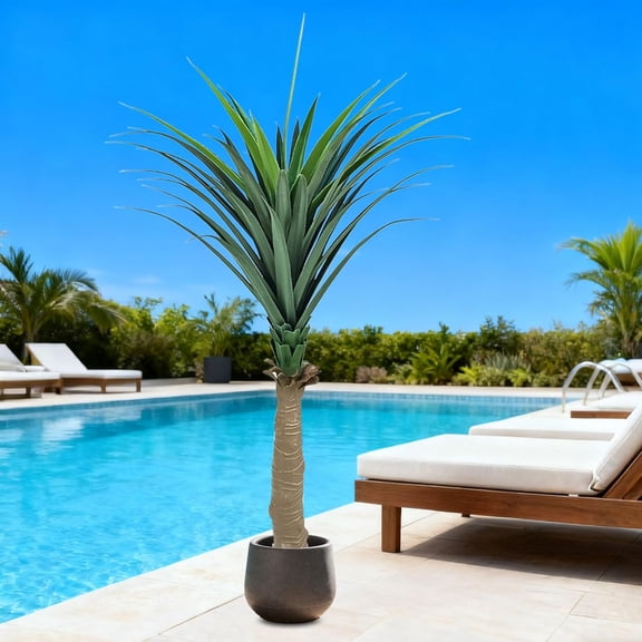 Artificial Agave Tree - 5ft Tall Faux Tree for Indoor/Outdoor Use