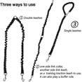 thumbnail image 3 of Premium Double Leash Made Of Nylon Dog Leash With Adjustable Running Leash Shoulder Leash Leash With Reflective Stitching, Black, 3 of 5