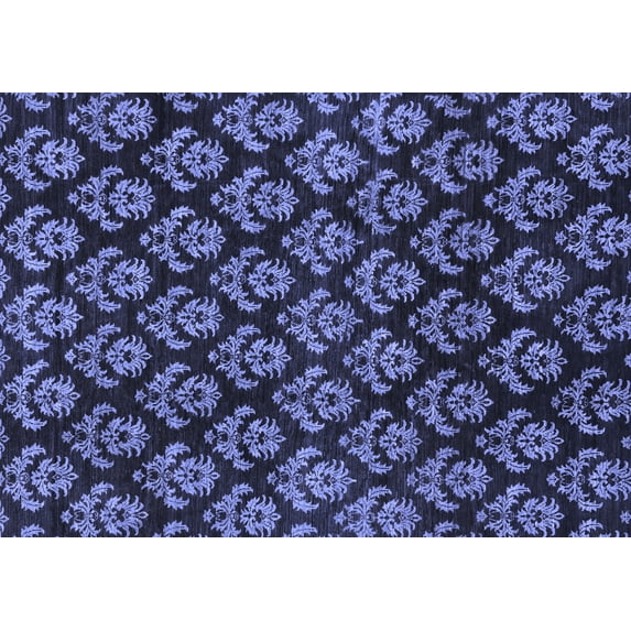 Ahgly Company Machine Washable Indoor Rectangle Abstract Blue Modern Area Rugs, 5' x 8'