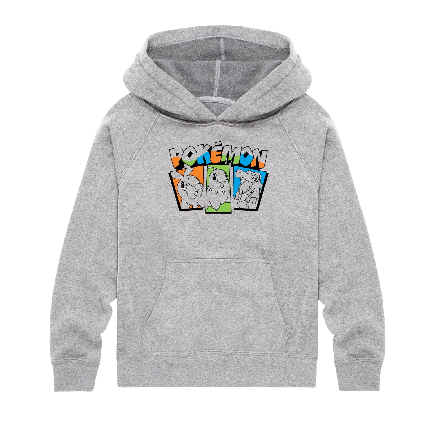 Sweat à Capuche Hattree Pokémon – Blanc – Taille S – Homme – Motif Bulbizarre Et Pikachu