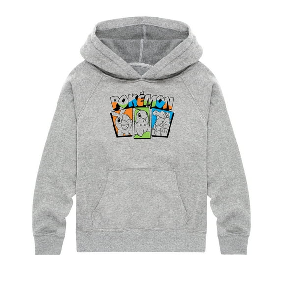 Pokémon - Chikorita Tepig Totodile Boxes - Youth Pullover Hoodie