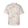 thumbnail image 3 of Balery Retro Floral Print Men's Hawaiian Shirts Short Sleeve Beach Shirt Relaxed Fit Vacation Button Down Shirts-Large, 3 of 9