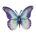 thumbnail image 4 of Esculturas de pared de metal con diseño de mariposas 3D para exhibir obras de arte en exteriores. Violeta, 4 of 9