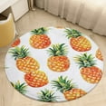 thumbnail image 4 of Lunarable Pineapple Floral Medallion Round Rug - Small Round Area Rug, Soft Non-Slip Machine Washable Bedroom Mat Indoor Accent Entry Carpet for Office Desk Dorm Hallway, 4 of 6