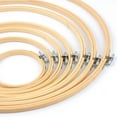 thumbnail image 3 of BUYISI 1Pc Embroidery Hoops Tool 8-26Cm Embroidery Wooden Frame Circle Embroidery Shed Hoop Ring For Diy Cross Stitch Needle Craft Tool 20Cm, 3 of 5