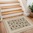 thumbnail image 3 of 2x3 Entryway Rug Bathroom Rugs for Front Door Bedroom Kitchen, Washable Vintage Print Carpet, Floor Mat with Non Slip Backing, 3 of 8