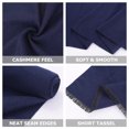 thumbnail image 3 of EINSKEY Men's Winter Scarf 2-Pack, Soft Solid Scarves with Tassel, 72" Warm Gift for Him Her - Navy & Burgundy, 3 of 7