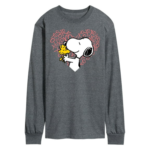 Peanuts - Snoopy Woodstock Xo Heart - Men's Long Sleeve T-Shirt