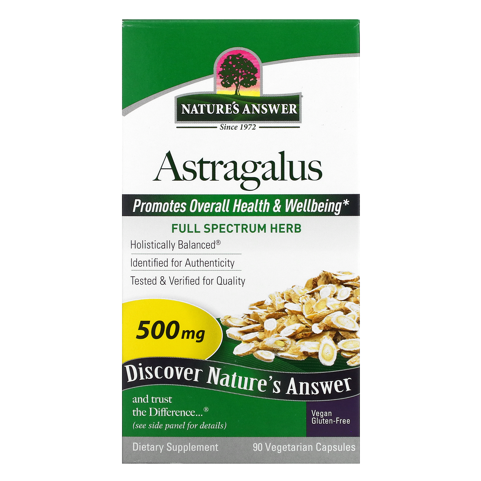 Nature's Answer Astragalus Root 90 Vegetarian Capsules