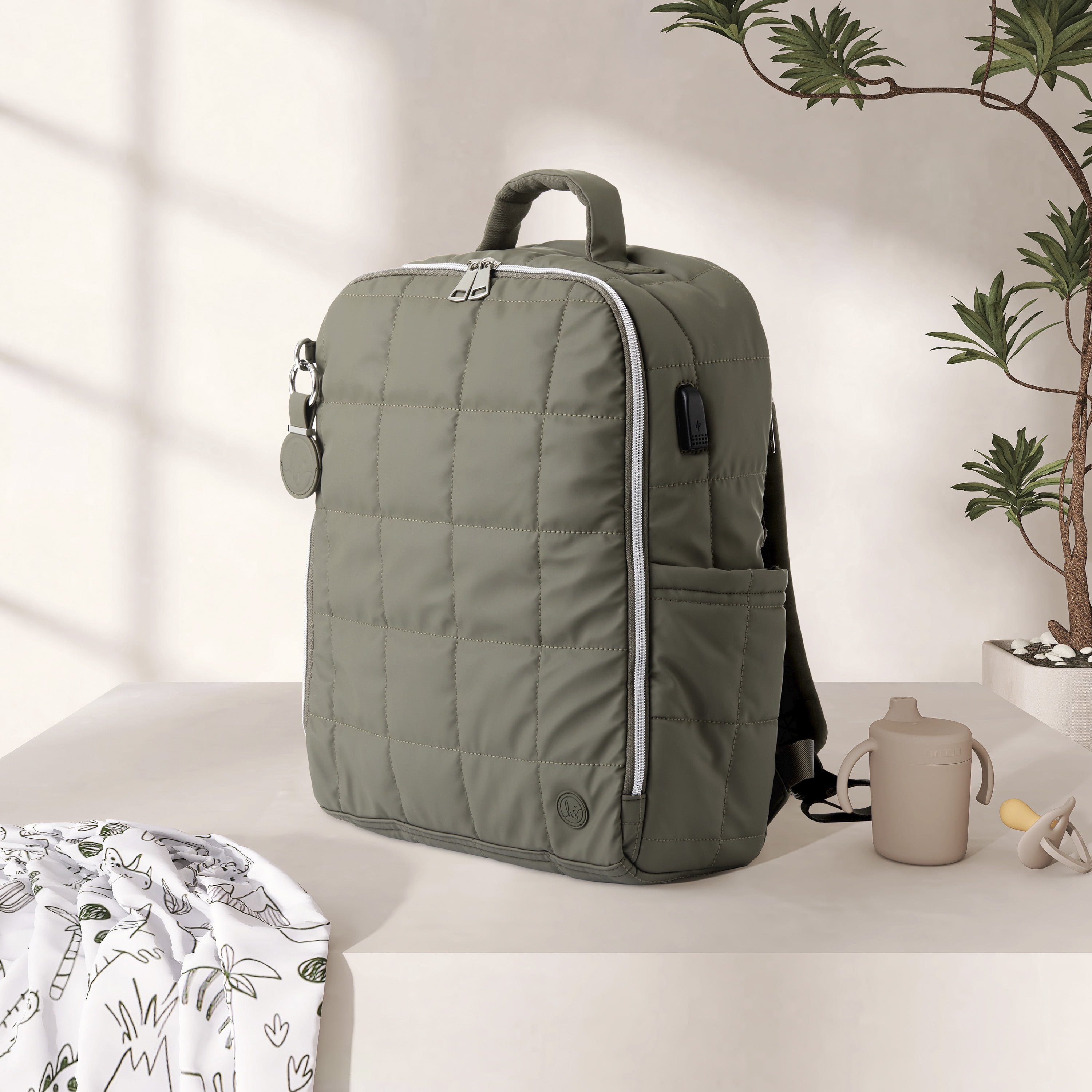 Hannah & Sophia North Backpack 5pc Set, Forest Green