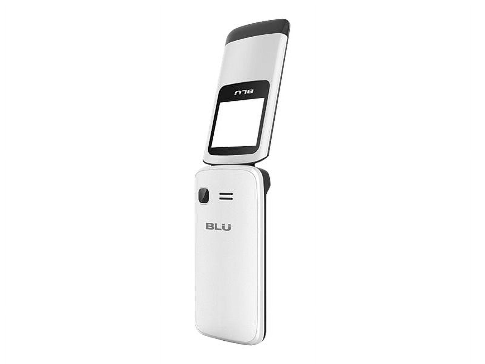 BLU Zoey Flex Z130 Unlocked GSM Dual-SIM Flip Phone w/ Quick-Glance Window  - White