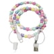 thumbnail image 4 of Methold Cables de carga rápida USB C con cuentas de colores para mujeres amantes del estilo. Cable anti-USB 4 en 1. Teléfono y Comunicación tipo+3 1 metro, 4 of 6
