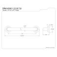 thumbnail image 2 of Kingston Brass DR414247 Manhattan 24" x 1-1/4" O.D. Brass Decorative Grab Bar, Brushed Brass, 2 of 4