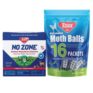 Enoz Moth Balls & Animal Repellent Station Bundle