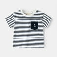 thumbnail image 5 of Ccpelsie Boys Short Sleeve Raglan T-Shirts Kids Basic Color-Block Tops Crewneck Tees(Navy,9-10 Years), 5 of 7