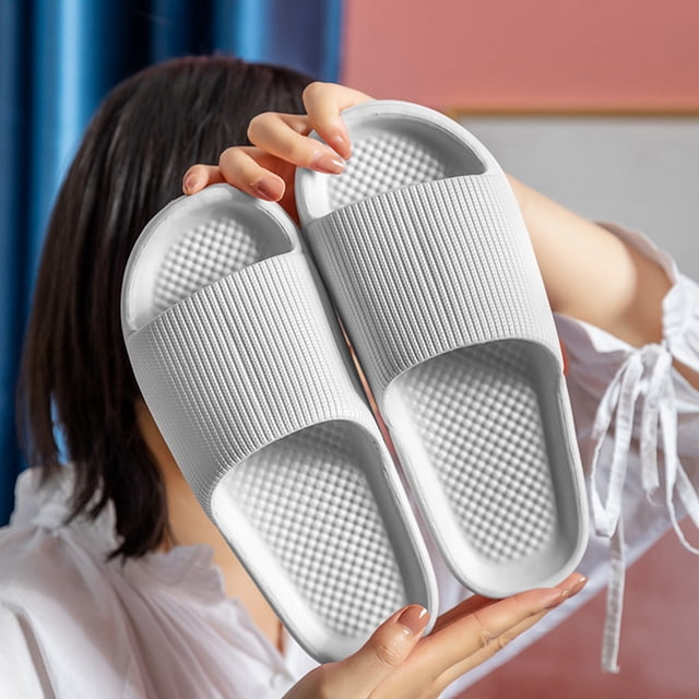 Sandalias de ducha unisex para mujeres y hombres con suela gruesa y suave de EVA, piscina antideslizante piscina y zapatillas de casa de playa