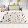 thumbnail image 2 of Yayeee Area Rugs for Living Room 5.2'x4' Non Slip Washable Bedroom Floor Carpet, Beige Stars, 2 of 5