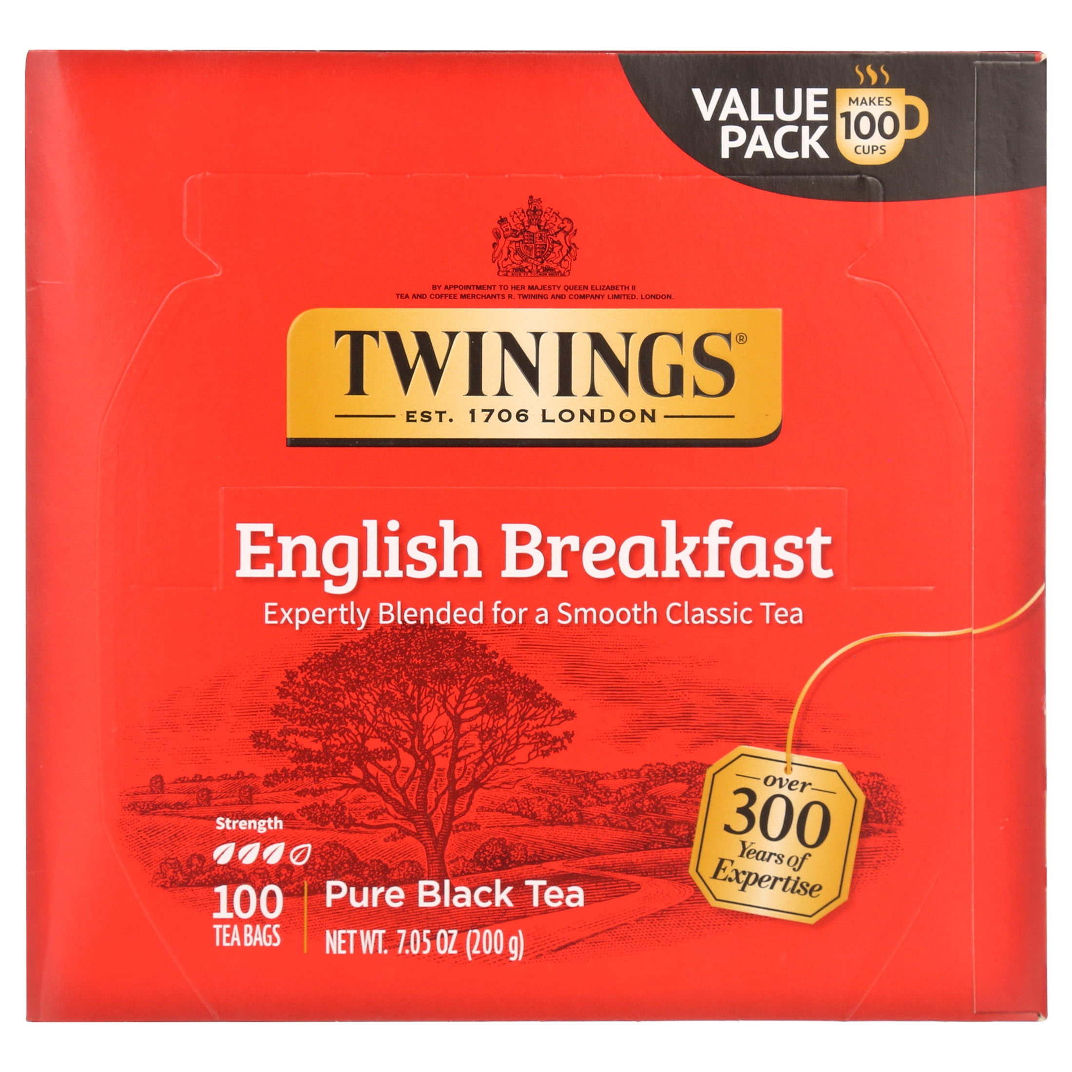 Queen Elizabeth II Tea Tin with 40 English Breakfast Teabags 