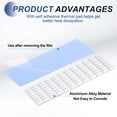 thumbnail image 3 of Uxcell M.2 2280 Nvme SSD Heatsink, Radiator Cooler Aluminum Heat Sink Cooling Fin with Thermal Pad/Tape/Rubber Ring Silver 70x22x3mm 1, 3 of 7