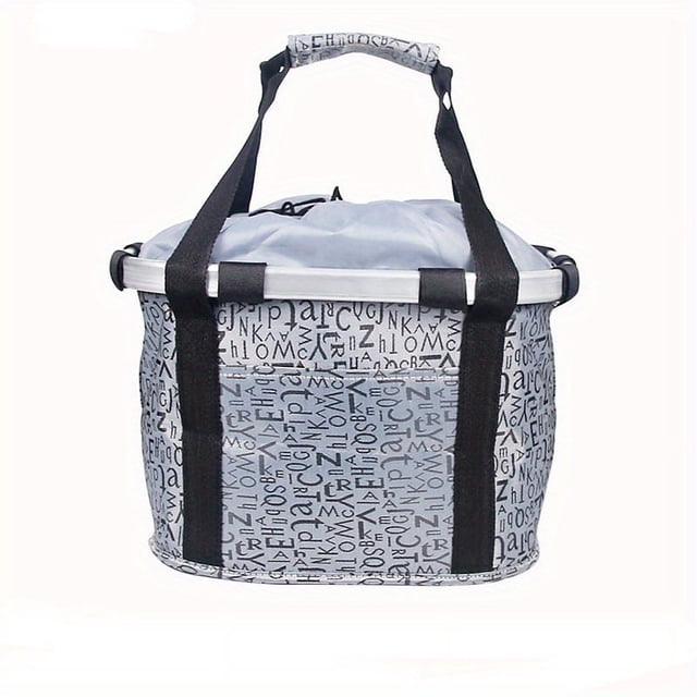 SUTENGDA Spacious Foldable Bike Basket - Convenient Bike Baskets for Easy Storage and Transport with Removable Handlebar Bag and Compact Design