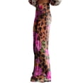 thumbnail image 3 of Women's Casual Pants Wide Leg Pants Women'S High Waisted Flower Patterned Pants Lightweight And Loose Casual Colorful Pants Heavyweight Pants,Pink Women's Casual Pants XXXXXL, 3 of 7