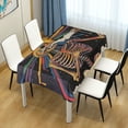 thumbnail image 4 of Yayeee Tablecloths 54" x 72" Rectangle Wrinkle Resistant Party Table Cover, Colorful Skeleton Sun, 4 of 8
