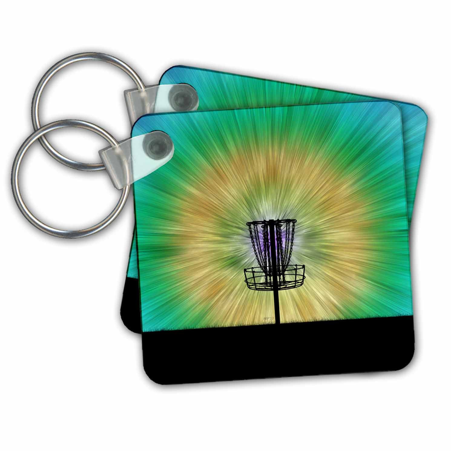 3dRose Tie Dye Disc Golf Basket colorful disc golf tie dye basket